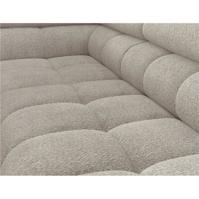 Corner sofa Elferucce L, sleeping function, Royal 18, bouclé, beige, H93x200x276cm