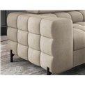 Corner sofa Elferucce R, sleeping function, Aura 18, velvet, beige, H93x200x276cm