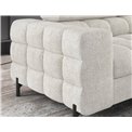 Corner sofa Elferucce R, sleeping function, Royal 01, bouclé, white, H93x200x276cm