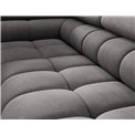 Corner sofa Elferucce L, sleeping function, Aura 04, velvet, grey, H93x200x276cm