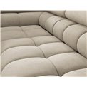 Corner sofa Elferucce L, sleeping function, Aura 18, velvet, beige, H93x200x276cm