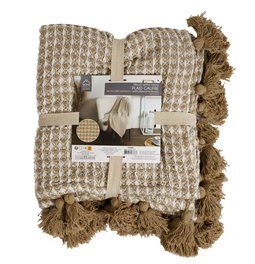 Plaid NID, beige/brown, 125x150cm