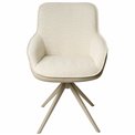 Dining chair Settle 90/24, return swivel, light brown/cream color, H85x63x58cm, seat H51cm