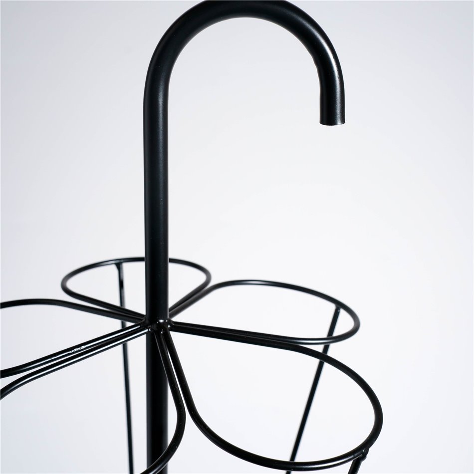 Umbrella stand, metal, black, H80x29x29cm