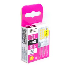 Spuldze LED neitrāli balta, G9 4W, 470lm, 4000K, H6x2x5cm, komplektā 2 gab.