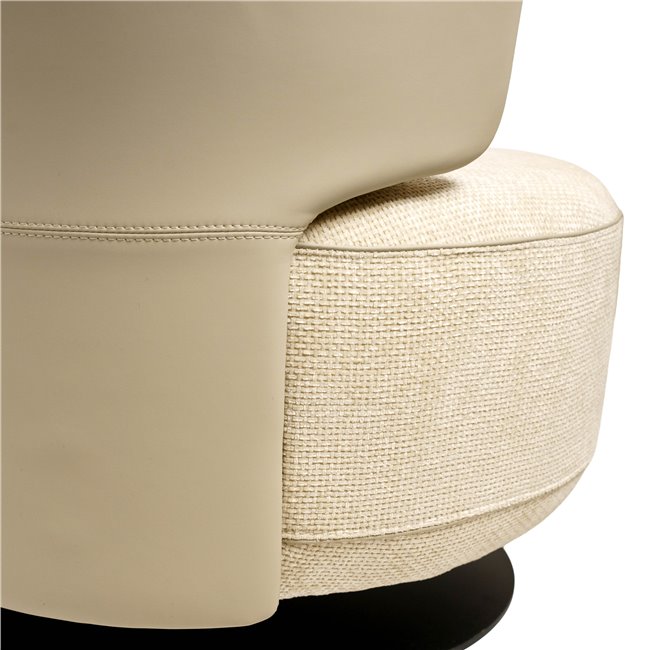 Кресло Orton, 3 кремового цвета, вращающийся на 360 градусов, H73x70x70cm, высота сиденья 40см