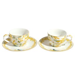 Cup and saucer Mimosa, 240ml, H7cm, D16.4cm, set of 2 pcs.
