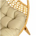 Leisure chair Egg nature, beige/natural color, H140x92x67cm