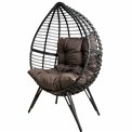 Leisure chair Gassino, dark brown/dark gray, H148x96x70cm
