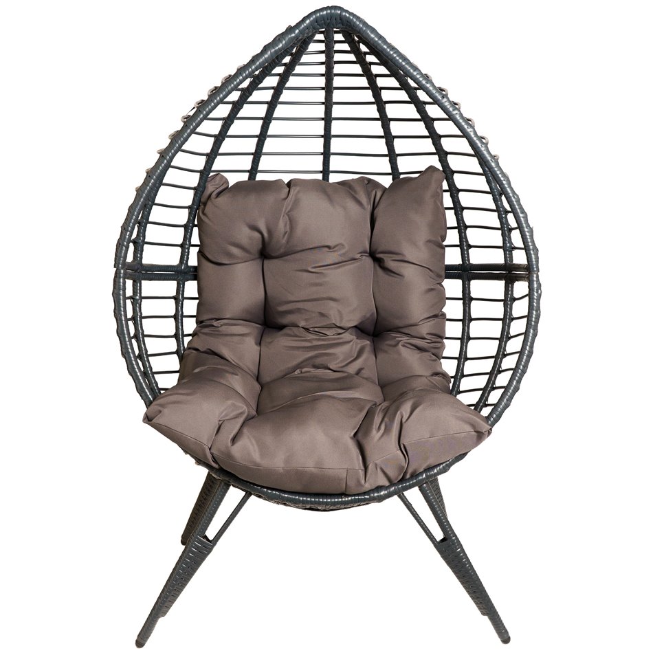 Leisure chair Gassino, dark brown/dark gray, H148x96x70cm