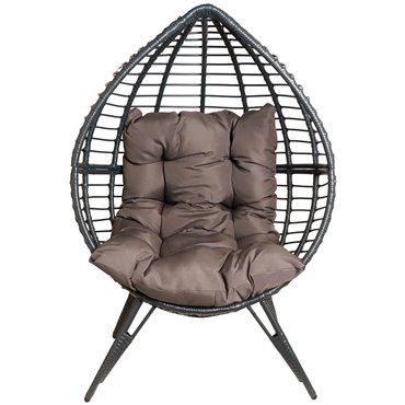 Leisure chair Gassino, dark brown/dark gray, H148x96x70cm
