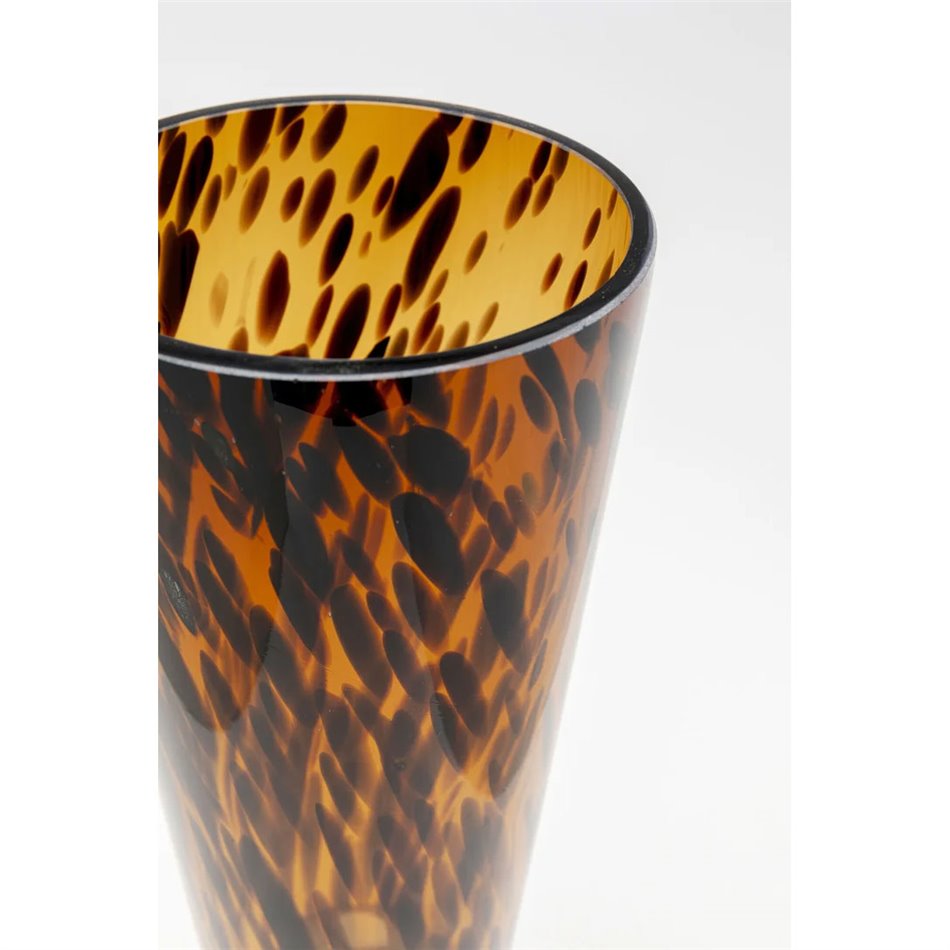Vase Caramel, brown, glass, H35cm, D16cm