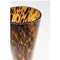 Vase Caramel, brown, glass, H35cm, D16cm