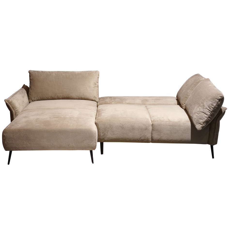 Угловой диван Weluis S, левая сторона, раскладной, Sorisso 05, H85x255x164cm, высота сиденья 47cm