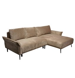 Corner sofa Weluis S, right side, sleeping function, Sorisso 05, H85x255x164cm, seat height 47cm