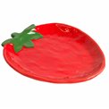 Trinket dish Strawberry, red/green, ceramic, 21.5x17.5cm H2cm