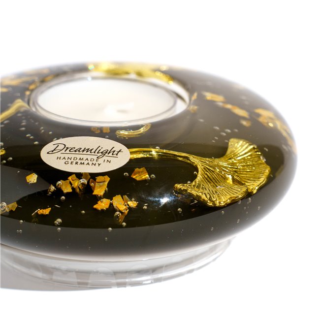 Подсвечник Ufo Mini Ginko, стекло, H4cm, D11cm