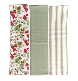 Kitchen towel Strawberry set of 3 pcs., 45x65cm