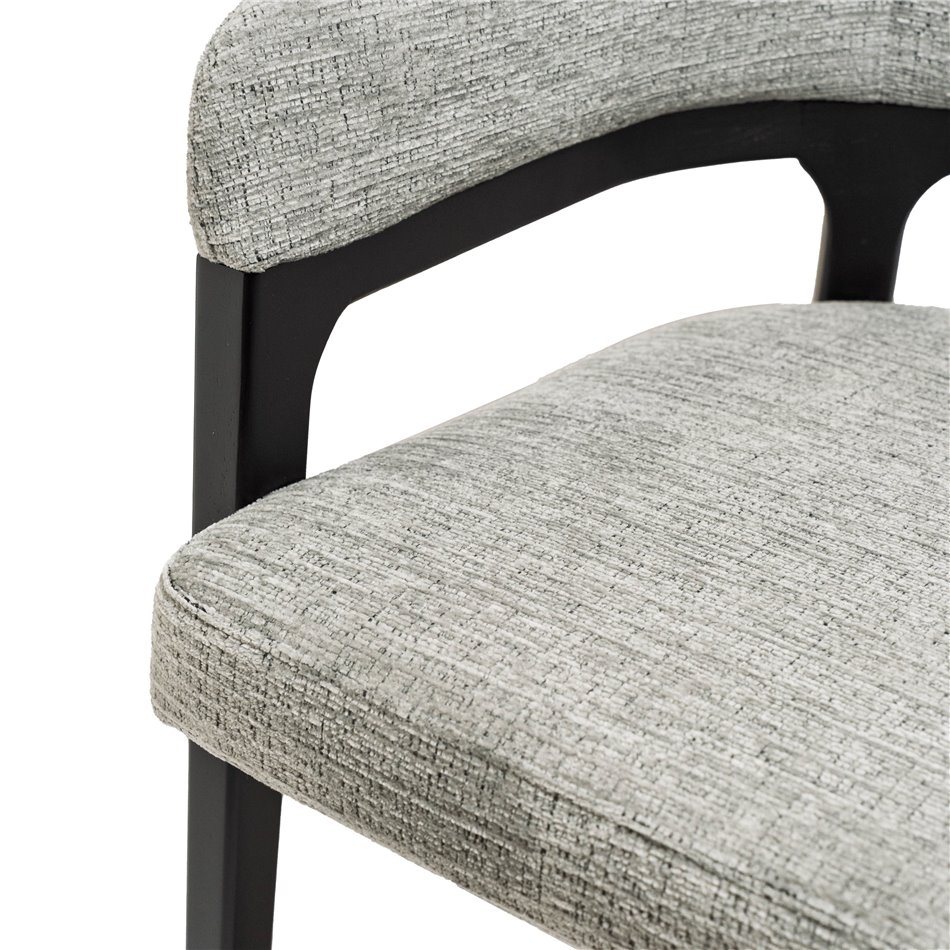 Dining chair Otta, 14 gray/black, H77x51x49cm, seat height 47.5cm