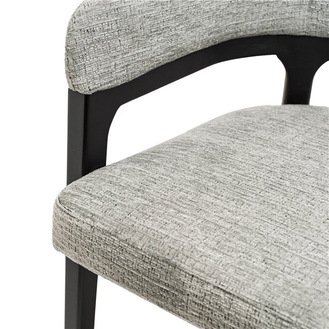 Dining chair Otta, 14 gray/black, H77x51x49cm, seat height 47.5cm