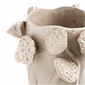 Vase Lotus, beige, stoneware, H35x27.5x25.5cm