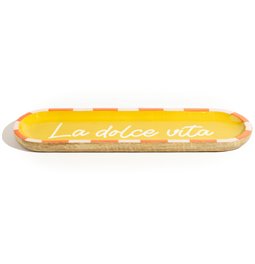 Serving platter La Dolce Vitai, mango wood, 42x12cm H2.5cm