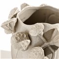Vase Lotus, beige, stoneware, H26.5x25.5x26.5cm