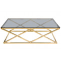 Кофейный столик Eden, тонированное стекло / золотистый, 120x60x40cm