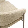 Dining chair Otava, 7 cream/coffee color, H78x50x51cm, seat height 47.5cm