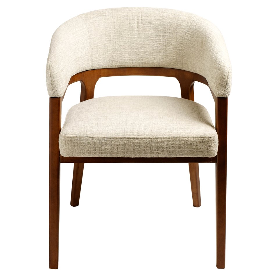 Dining chair Otta, 4 white/brown, H77x51x49cm, seat height 47.5cm