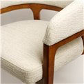 Dining chair Otta, 4 white/brown, H77x51x49cm, seat height 47.5cm