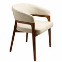 Dining chair Otta, 4 white/brown, H77x51x49cm, seat height 47.5cm