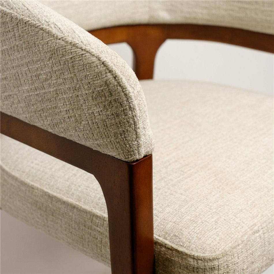 Dining chair Otta, 4 white/brown, H77x51x49cm, seat height 47.5cm