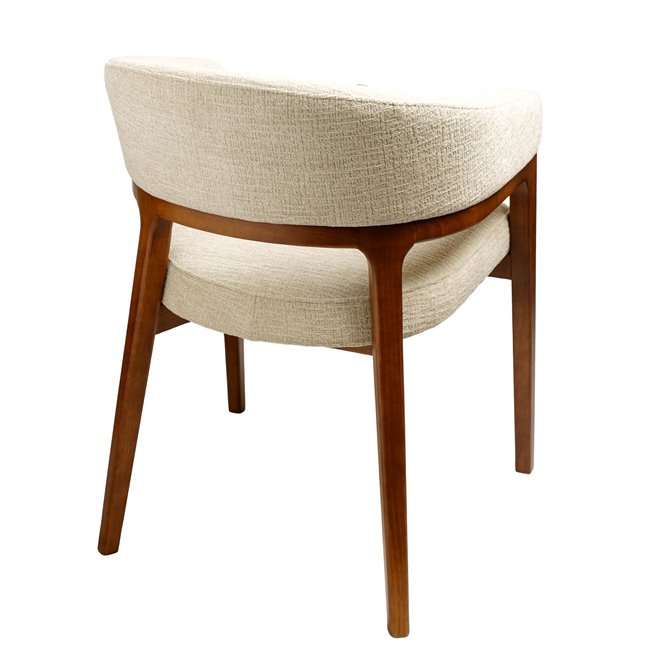 Dining chair Otta, 4 white/brown, H77x51x49cm, seat height 47.5cm