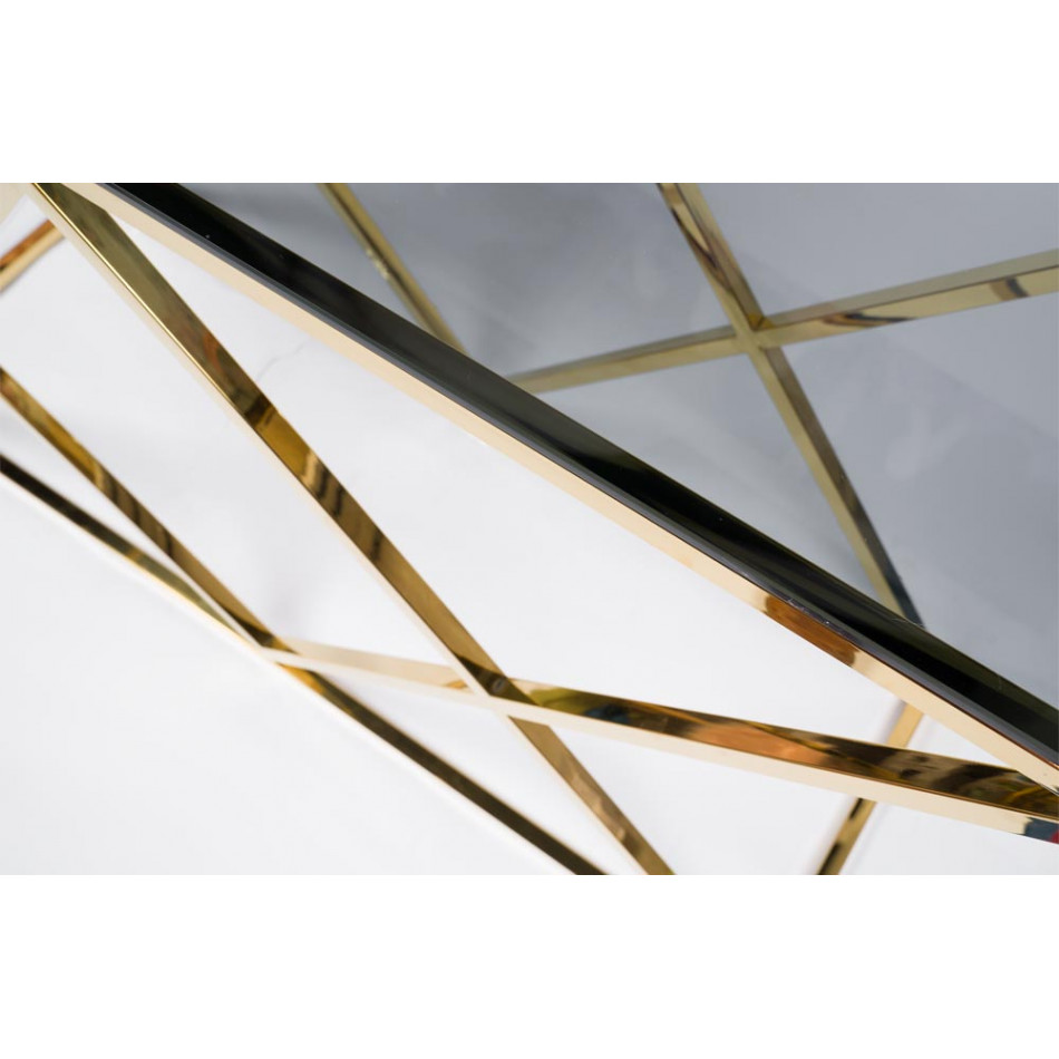 Консоль Eden, тонированное стекло / золотистый, 120x40x78cm