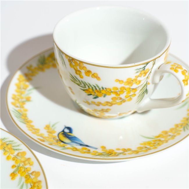 Чашка с блюдцем Mimosa, 240ml, H7cm, D16.4cm, комплект из 2 шт.