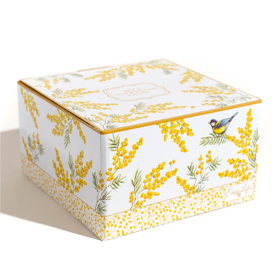 Чашка с блюдцем Mimosa, 240ml, H7cm, D16.4cm, комплект из 2 шт.