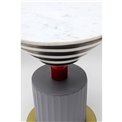 Side table Memphis Soft, marble/metal, D35cm H48cm