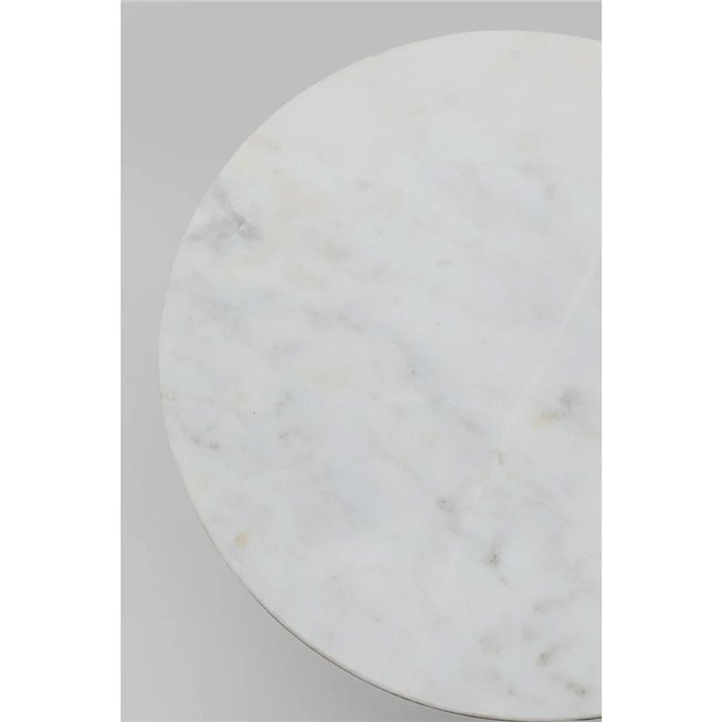 Side table Memphis Soft, marble/metal, D35cm H48cm