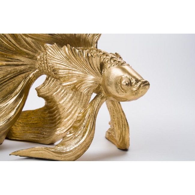 Dekoratīva figūra Betta fish, zelta krāsā, 39x19.5x30cm