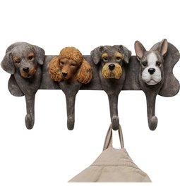 Настенная вешалка Dog Family, H16x31x7.5cm