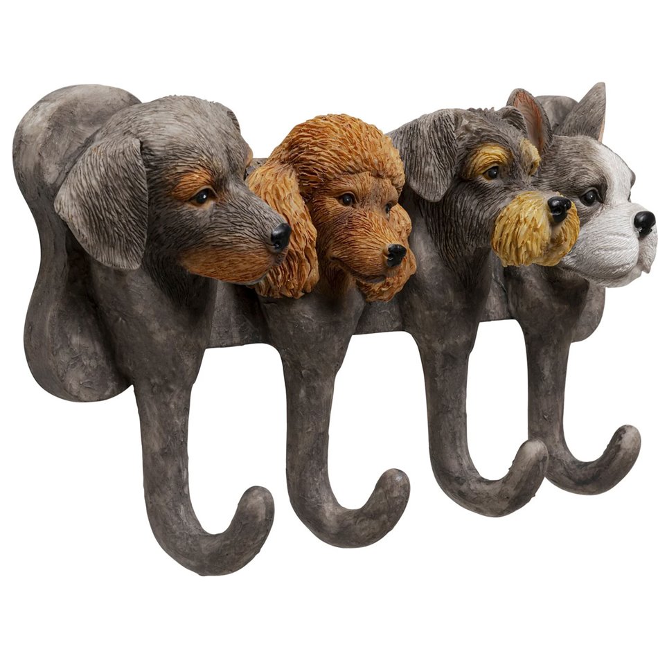 Coat rack Dog Family, H16x31x7.5cm