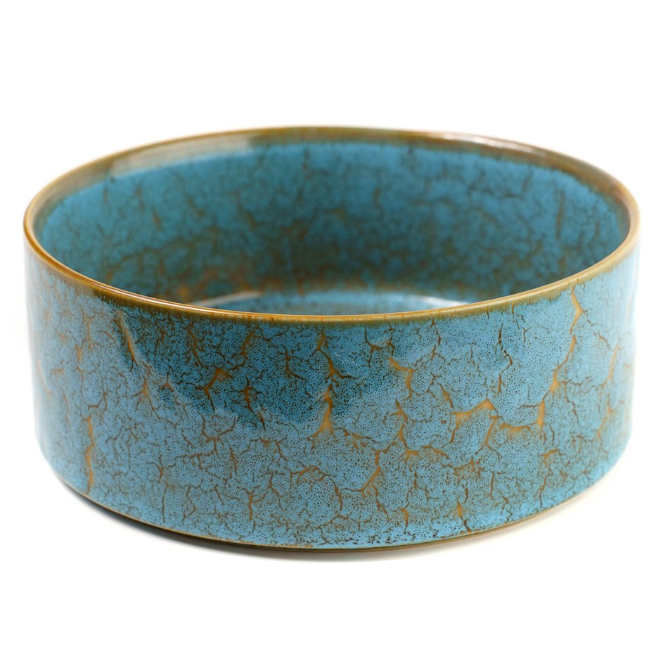 Bļoda Scratch Blue, brūna/zila, porcelāns, D20.6cm H7.8cm