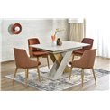 Extendable dining table Harelto, oak pattern/cashmere color, chipboard, 130-175x85cm H76cm 
