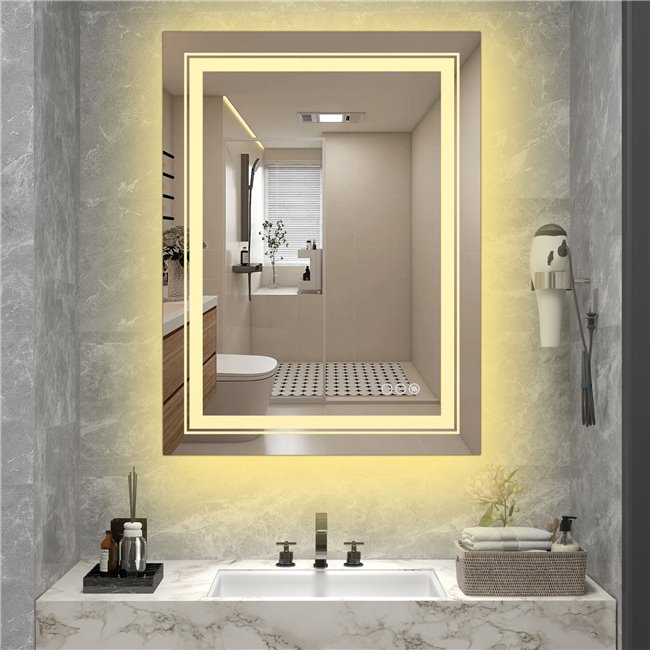 Wall mirror Hero,, aluminium/glass, H80x60x3.7cm 