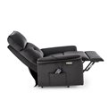 Electric recliner with massage function Hemiro, black, H108-90x80x90-160cm, seat height 51-52cm
