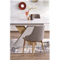 Extendable dining table Harelto, oak pattern/cashmere color, chipboard, 130-175x85cm H76cm 