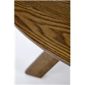 Dining table Hupero, walnut color, MDF, D120cm, H76cm 