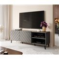 TV table Habeto, grey, chipboard/plastic, 150x41.6cm, H52cm 