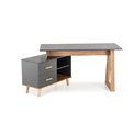 Desk Hergio, anthracite/wotan oak pattern, chipboard, H78x60-90x134-210cm 